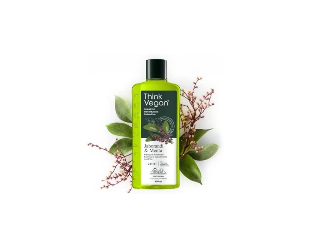 Think Vegan Jaborandi & Mint - Strengthening Shampoo - 400ml: Pure strength, naturally inspired - YesMegastore