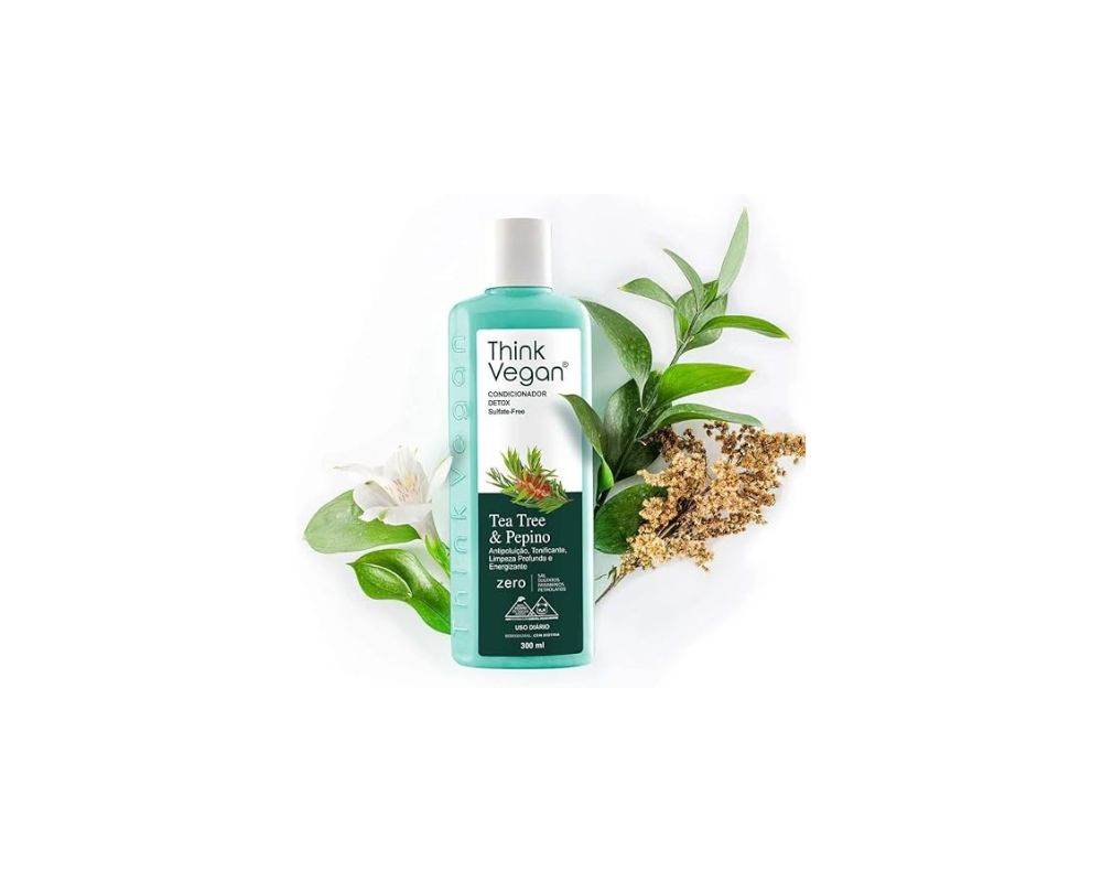 Think Vegan Tea Tree & Cucumber - Detox Conditioner - 400ml: Naturally clean, naturally beautiful - YesMegastore