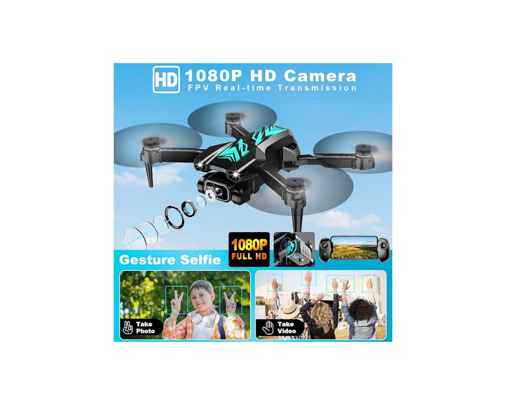 Redrie Drone with Camera -JY 02 Foldable Drone for Kids Adults with 1080P FPV Camera