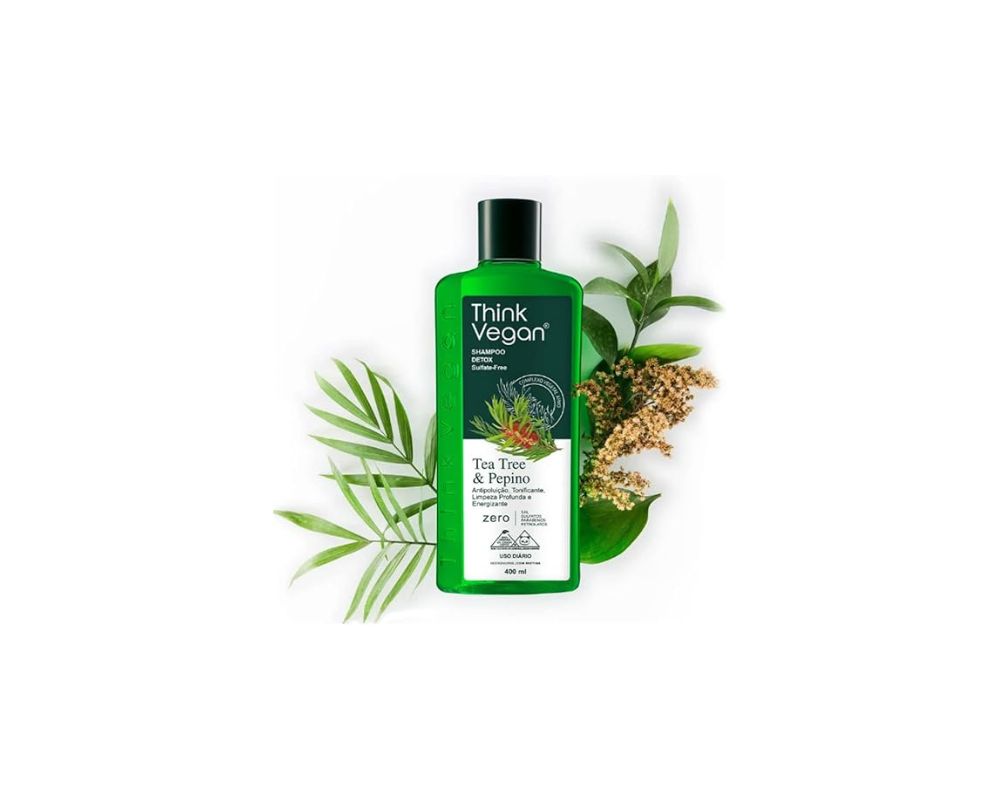 Think Vegan Tea Tree & Cucumber - Revitalizing Shampoo - 400ml: Revitalize your hair - YesMegastore