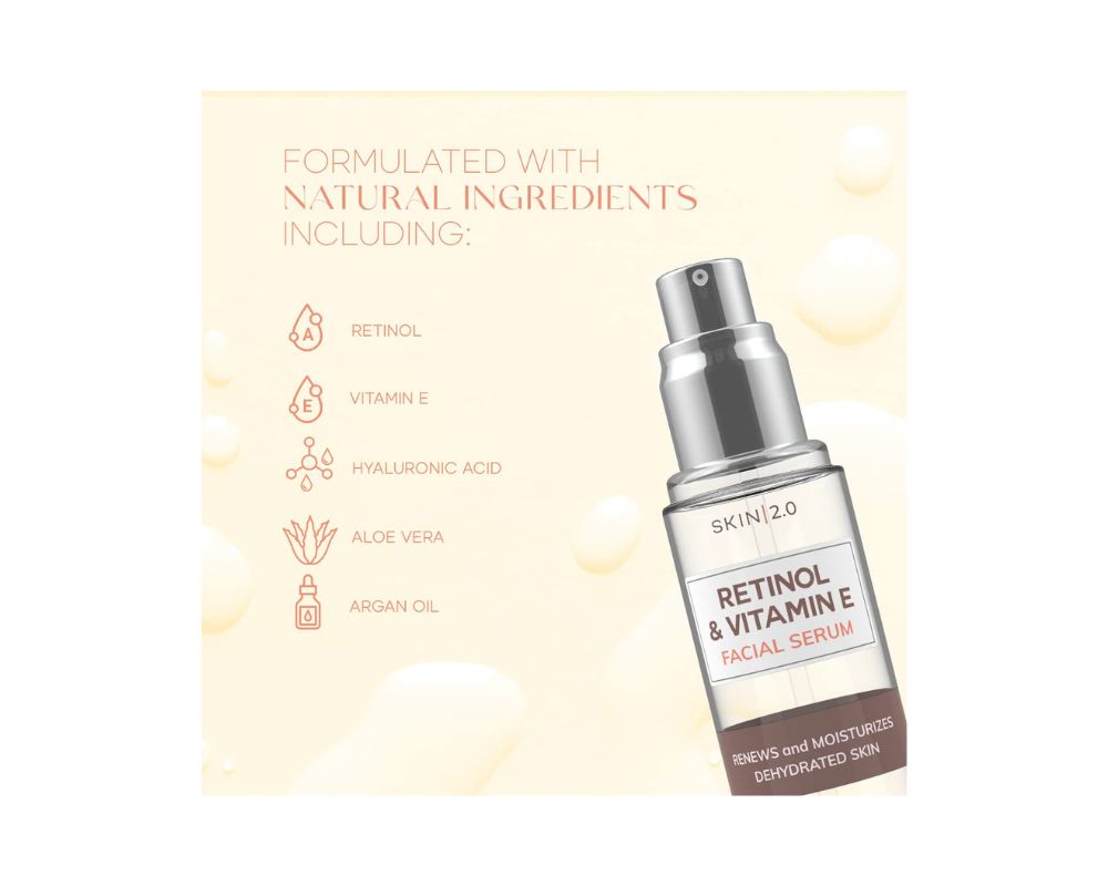 Skin 2.0 Retinol & Vitamin E Face Serum: Rejuvenate your skin - YesMegastore