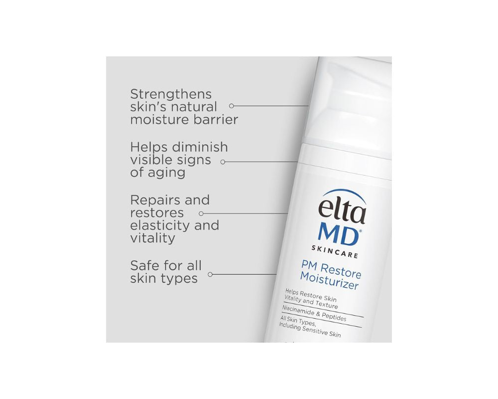 EltaMD PM Restore Face Moisturizer, Night Moisturizer for Face 48g/ 1.7 oz - YesMegastore