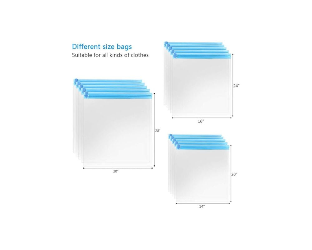 4 PCS Vaccum Bag Plus 1 PC Manual Air