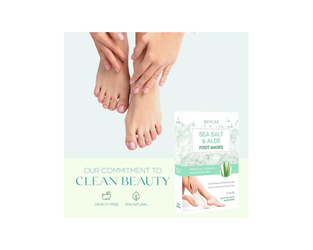 Sea Salt and Aloe Foot Masks Moisturizing Socks: Spa-Like Pampering for Your Feet - YesMegastore