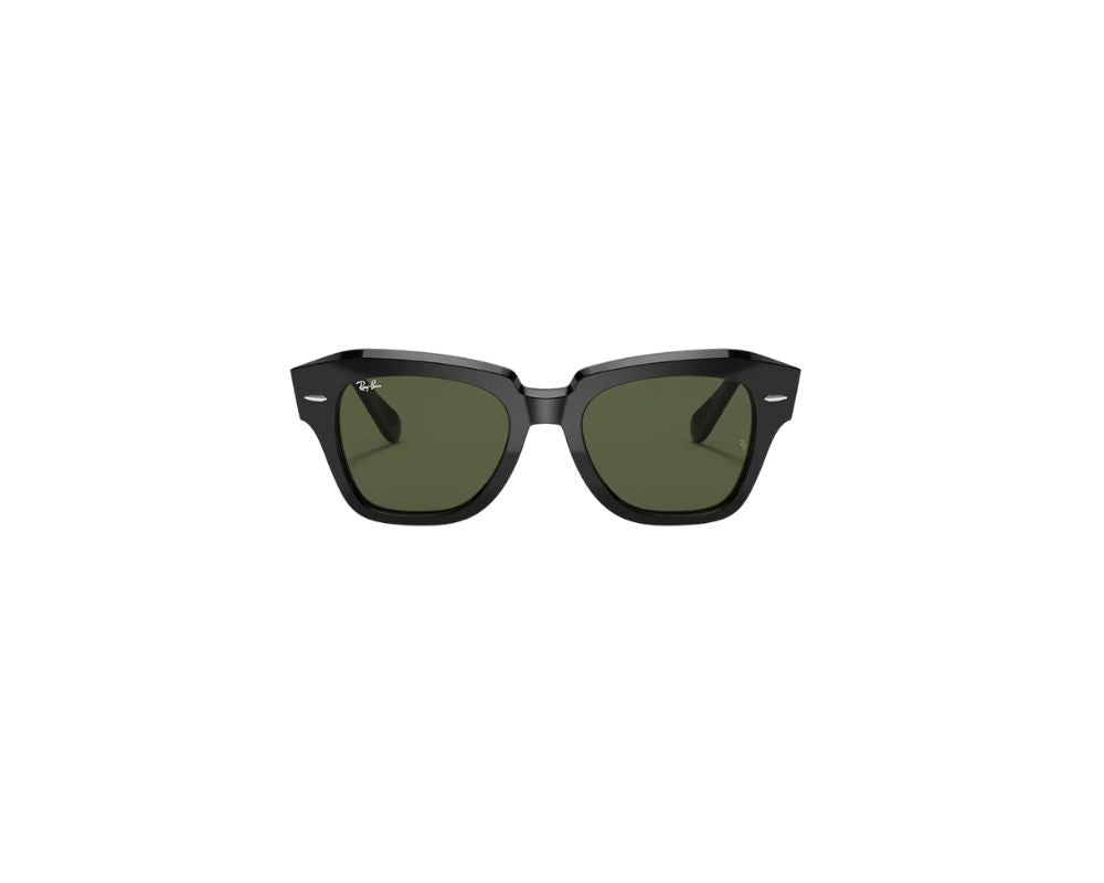 Sunglass 0RB2186 901/3152 Ray-Ban Black W/ G-15 Green