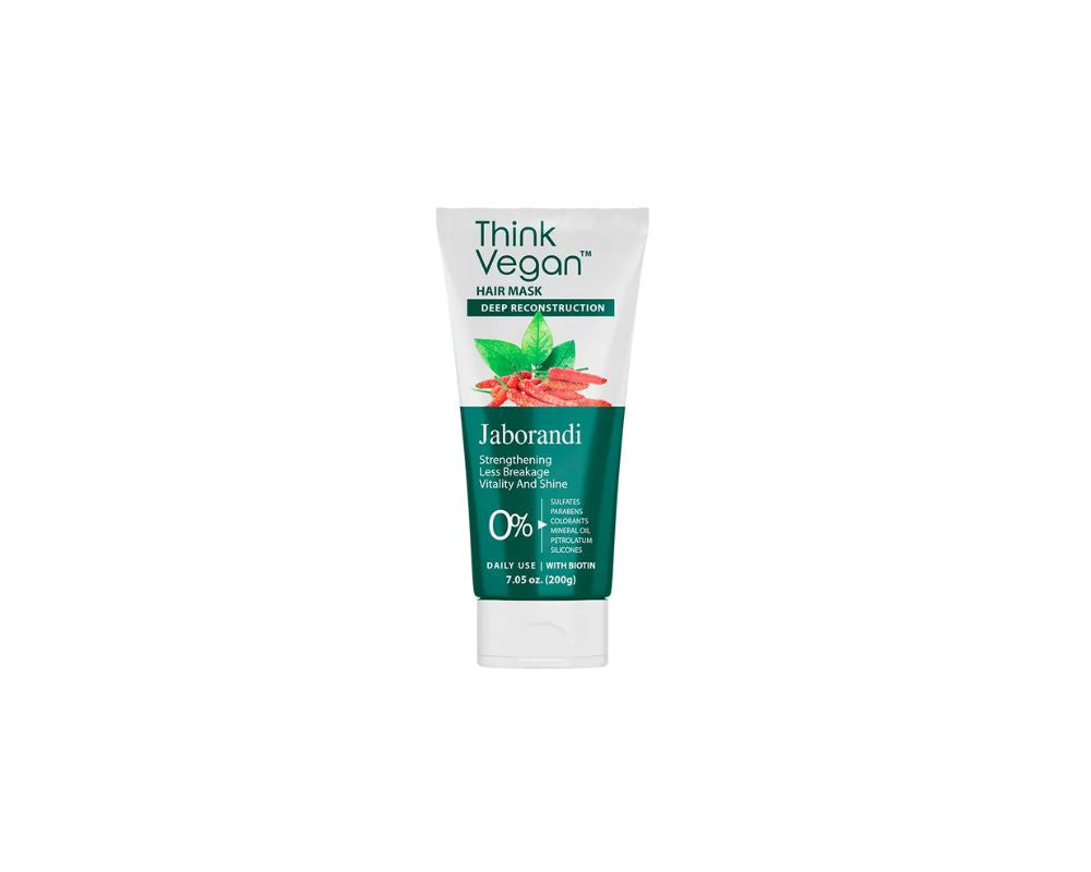 Think Vegan Hair Mask Deep reconstruction Jaborandi - 7.05oz: Restore strength, naturally - YesMegastore