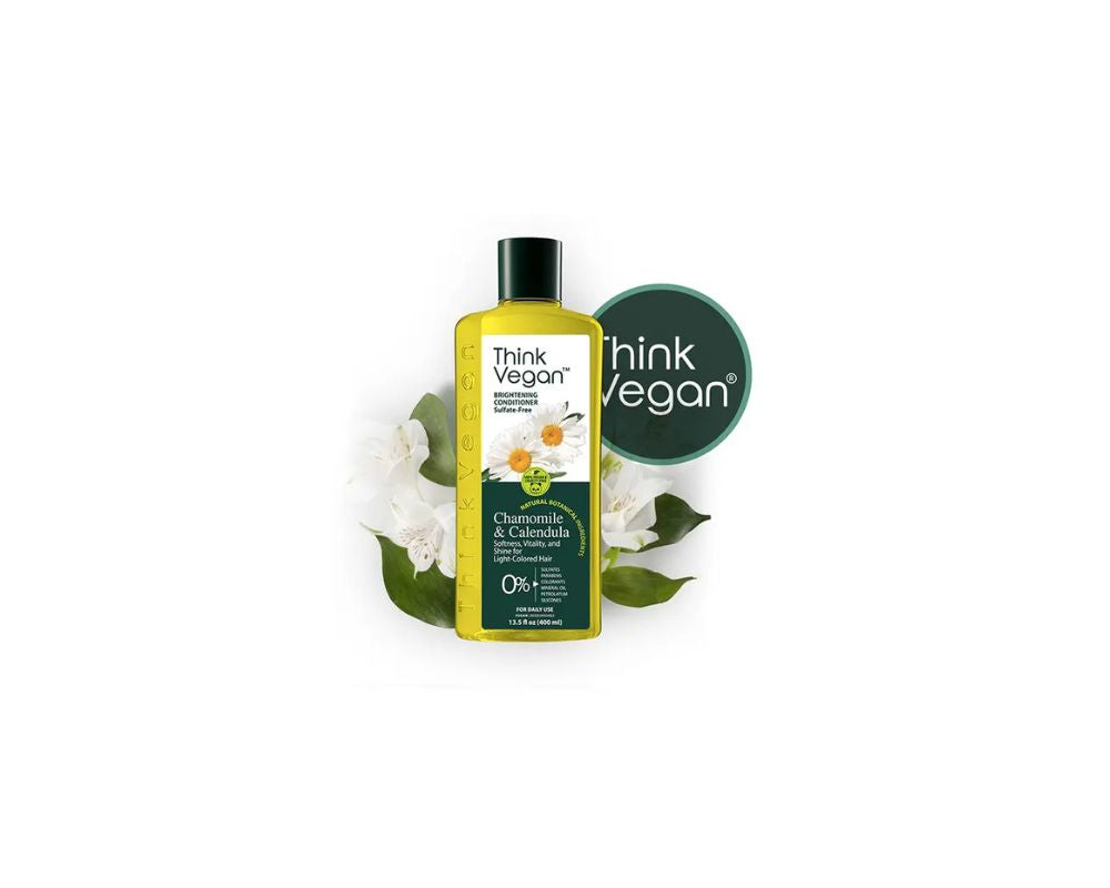 Think Vegan Chamomile & Calendula- Brightening Conditioner - 400ml: - YesMegastore
