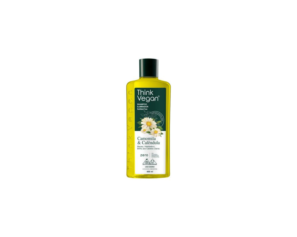 Think Vegan Chamomile & Calendula- Brightening Shampoo- 400ml: Brighten your hair - YesMegastore