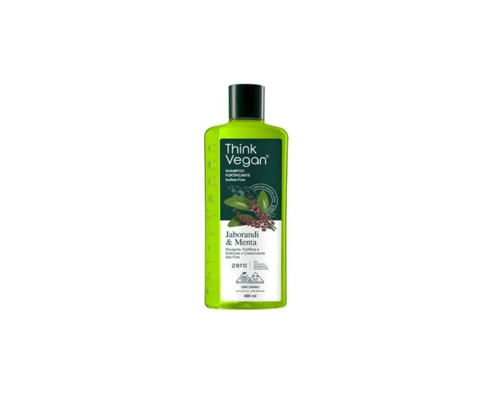 Think Vegan Jaborandi & Mint - Strengthening Shampoo - 400ml: Pure strength, naturally inspired - YesMegastore