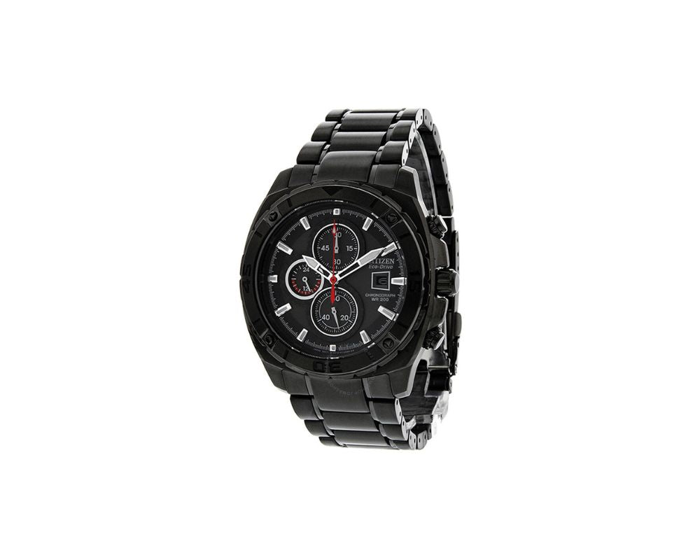 Citizen Sport Eco-Drive Chronograph Black IP CA0307-51H Watch: A Bold Style