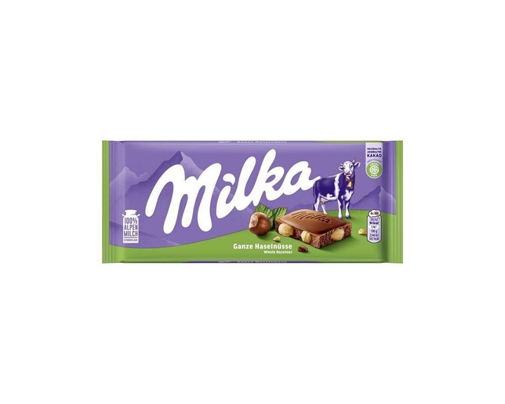 Milka Milk Chocolate with Whole Hazelnuts