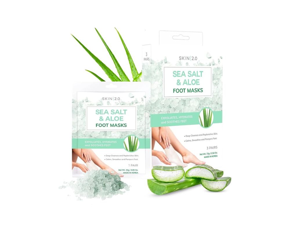 Sea Salt and Aloe Foot Masks Moisturizing Socks: Spa-Like Pampering for Your Feet - YesMegastore