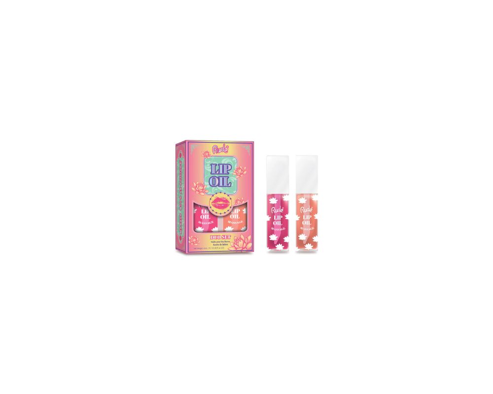 Rude Lip Oil Duo Set 4ml x2: Nourish and Shine Your Lips with Luxurious Hydration - YesMegastore
