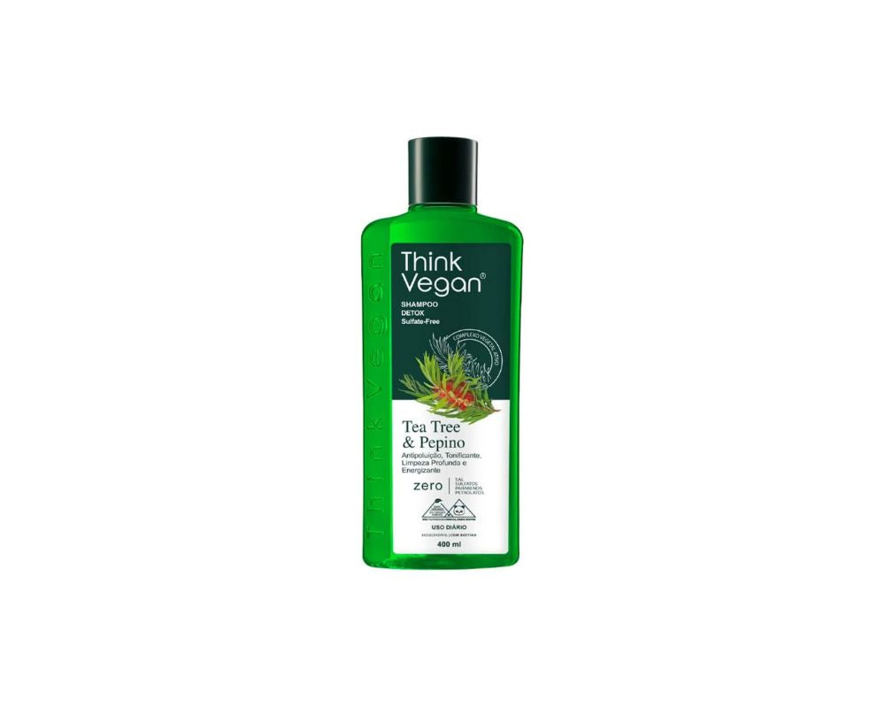 Think Vegan Tea Tree & Cucumber - Revitalizing Shampoo - 400ml: Revitalize your hair - YesMegastore