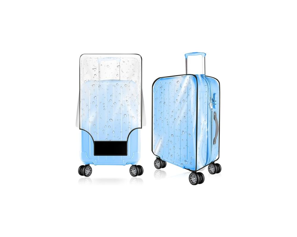 24" Clear Luggage Cover & 8 Pcs Luggage Wheel Covers: Protect Your Luggage