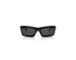 Sunglass 0PR 13ZS 1AB5S050 Prada Black W/ Dark Grey