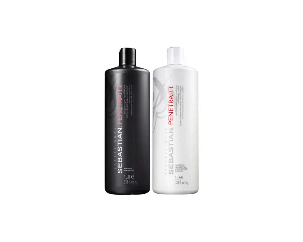 Professional Sebastian Penetraitt - Shampoo and Conditioner - Kit 1L: Fortify and Revive Your Hair - YesMegastore