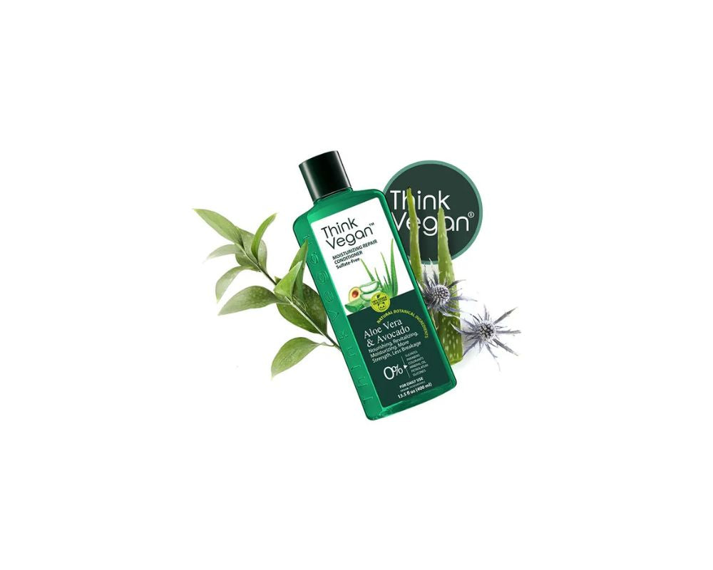 Think Vegan Aloe Vera & Avocado - Moisturizing Repair Conditioner - 400ml: Naturally Nourished Hair - YesMegastore