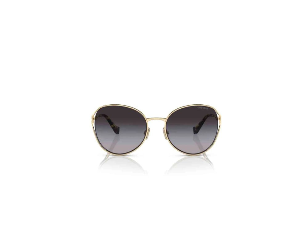 Sunglass Miu Miu OMU 53YS ZVN5D158 Pale Gold W/ Grey