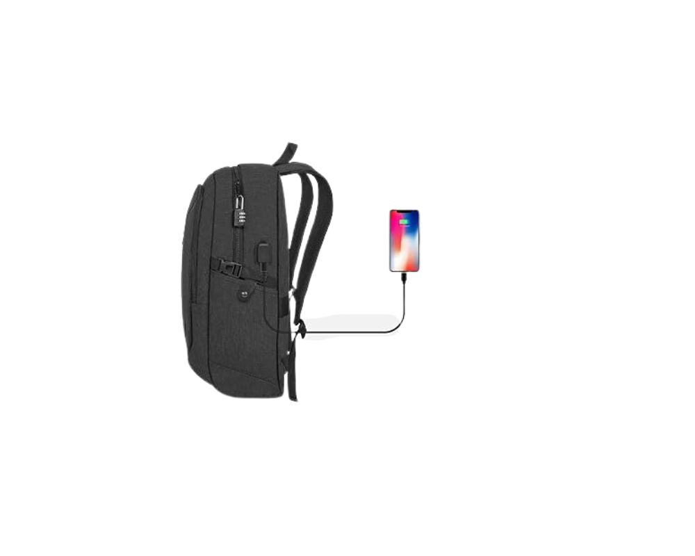 Backpack with charger port