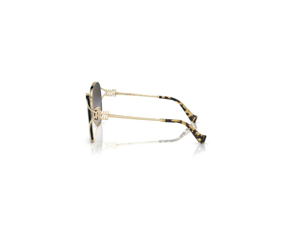 Sunglass Miu Miu OMU 53YS ZVN5D158 Pale Gold W/ Grey