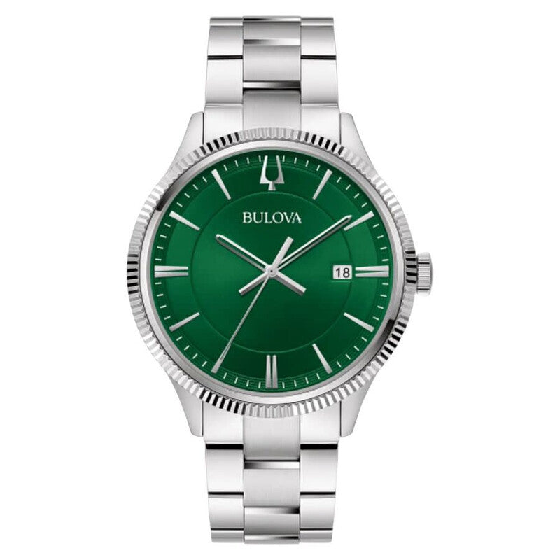 Bulova Classic Green Dial Watch 96B457 42mm