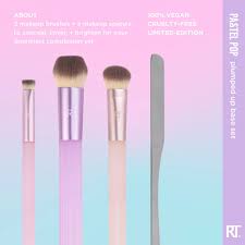 Real Techniques Pastel Pop Plumped Up Base Face Brush Set - YesMegastore