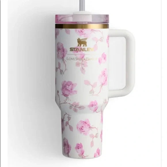 Staley LoveShackFancy Rosa Beaux White 40 oz bottle - YesMegastore