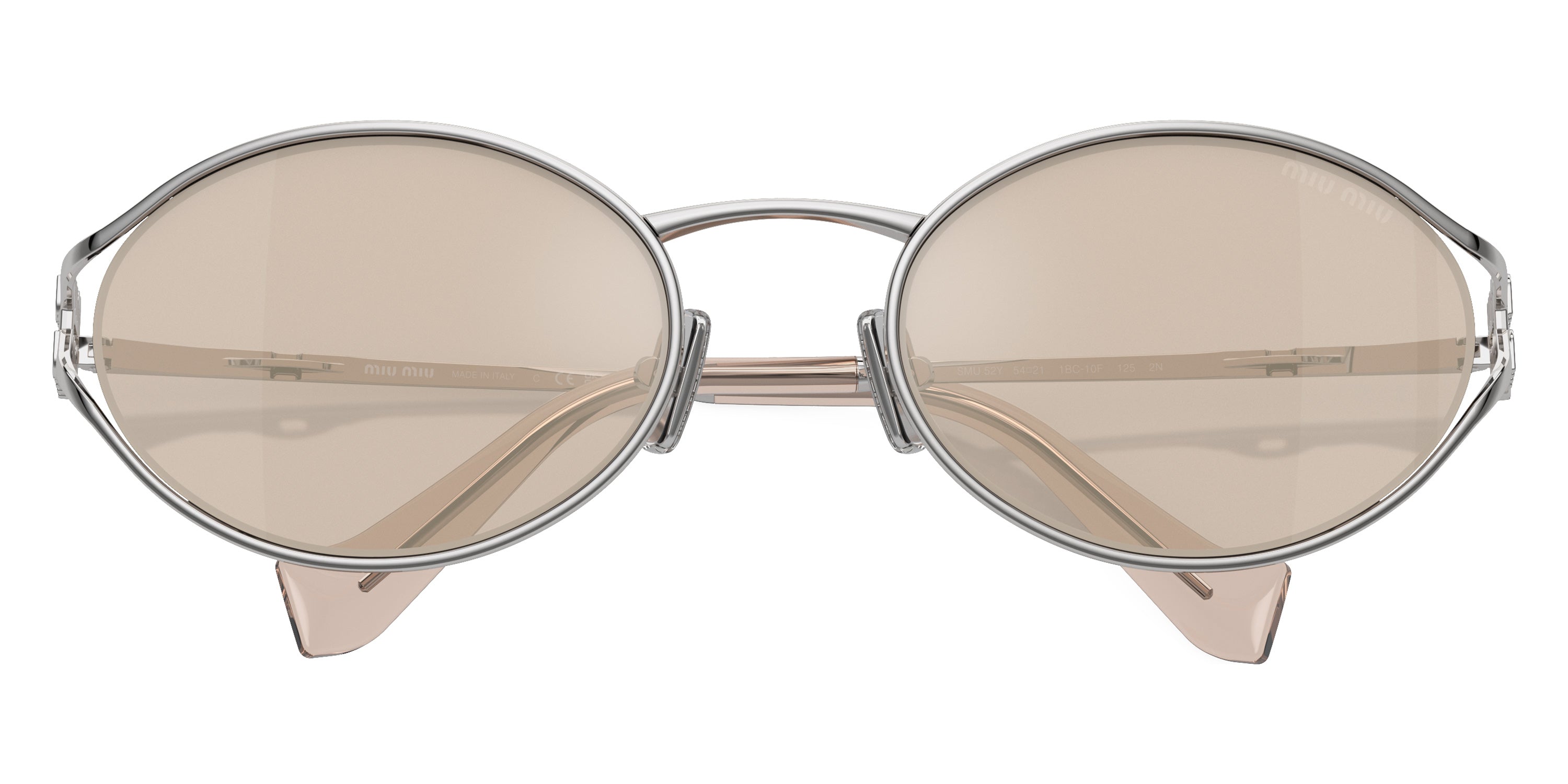 Miu Miu OMU 52Ys 1BC10F Silver Sunglass