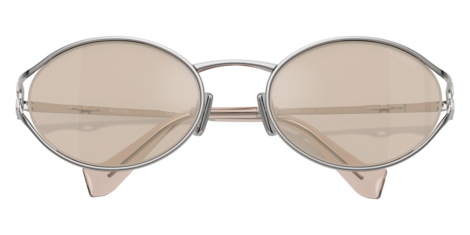 Miu Miu OMU 52Ys 1BC10F Silver Sunglass