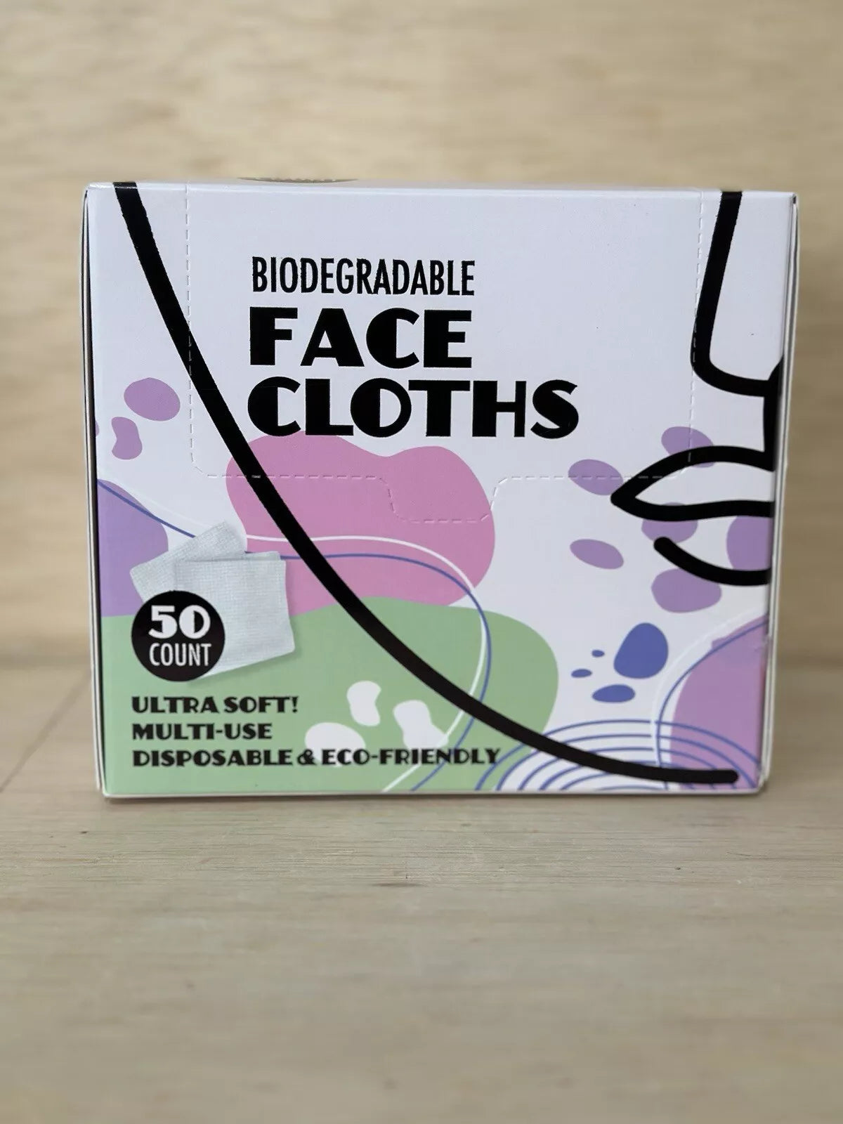 Fresh Face Biodegradable Ultra Soft Multi- Use Face Cloths 50 Count - YesMegastore