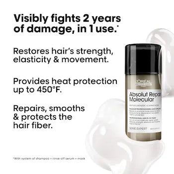 L'Oréal Professionnel =Absolut Repair Molecular Leave-In Cream for Damaged Hair - YesMegastore