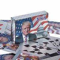 USA Trump Silver Playing Cards